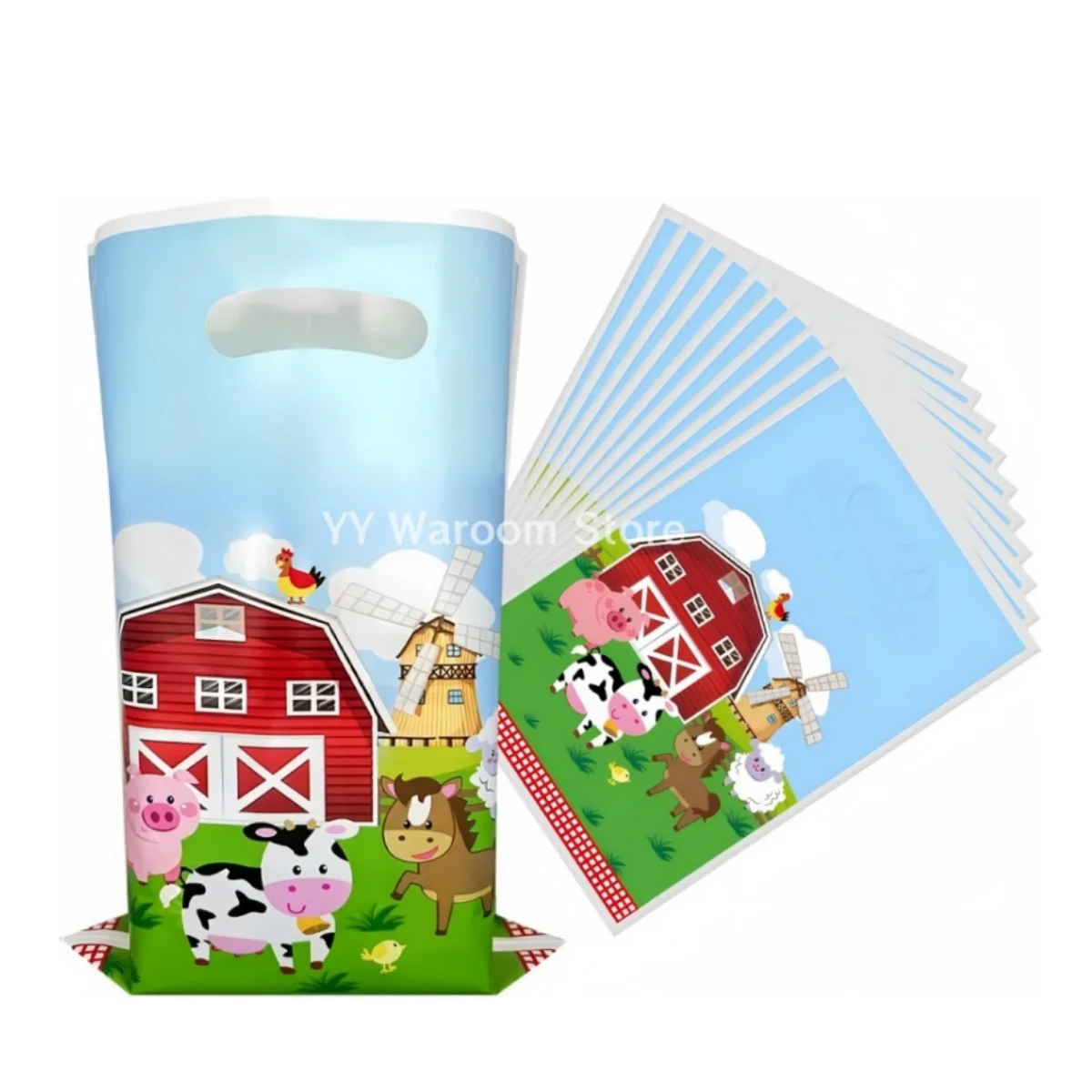 

Farm Animals Gift Bags Birthday Party Decoration Farm Cow Goodie Bags Candy Bag Baby Shower Kids Favors Gifts Party Supplies