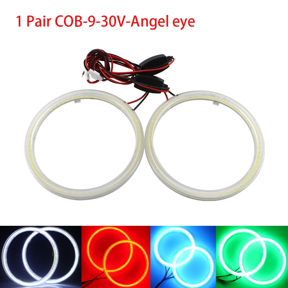 

2PCS Halo Ring COB Angel Eyes 9-30V For Car Motorcycle Headlight LED Daytime Running Light 60MM 70MM 80MM 90MM 100MM 110MM 120MM