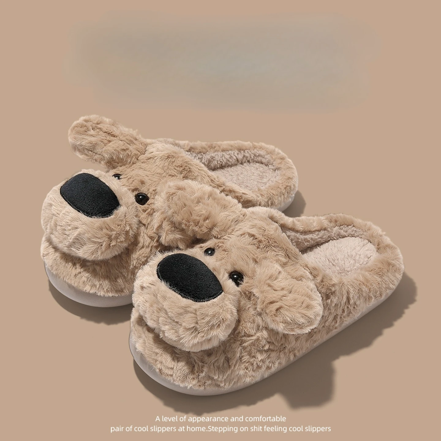 犬柄のスリッパ、女性用、室内用、暖かい、ふわふわ、かわいい、 - Men'S Shoes Grip のレビューと価格