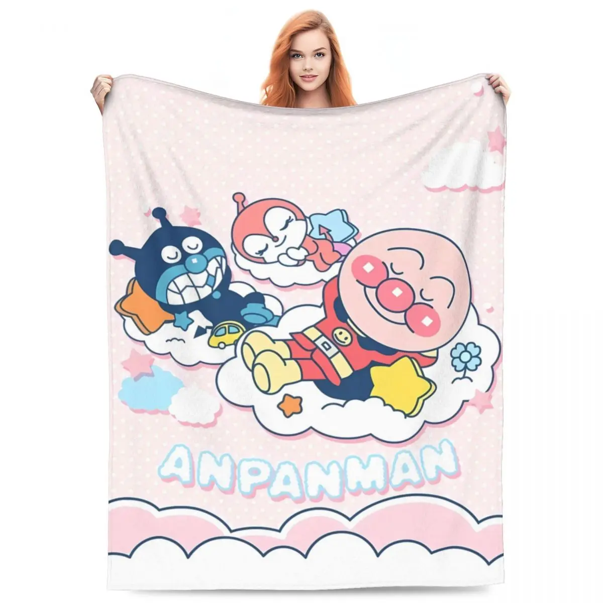 Anpanman Baikinman Cloud Blankets Quality Warm Soft Bedding Throws Winter Camping Bedroom Pattern Bedspread