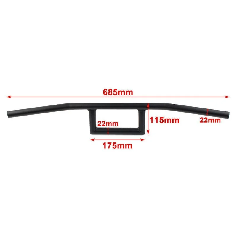 V+ V+ 7/8'' BLK Motorcycle Drag Z-Bar Tracker Handlebar For Honda Yamaha Kawasaki Suzuki