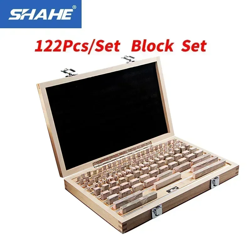 Shahe 122Pcs/Set 1 Grade 0 Grade Block Gauge Caliper Inspection Block Gauge Measuring Tools