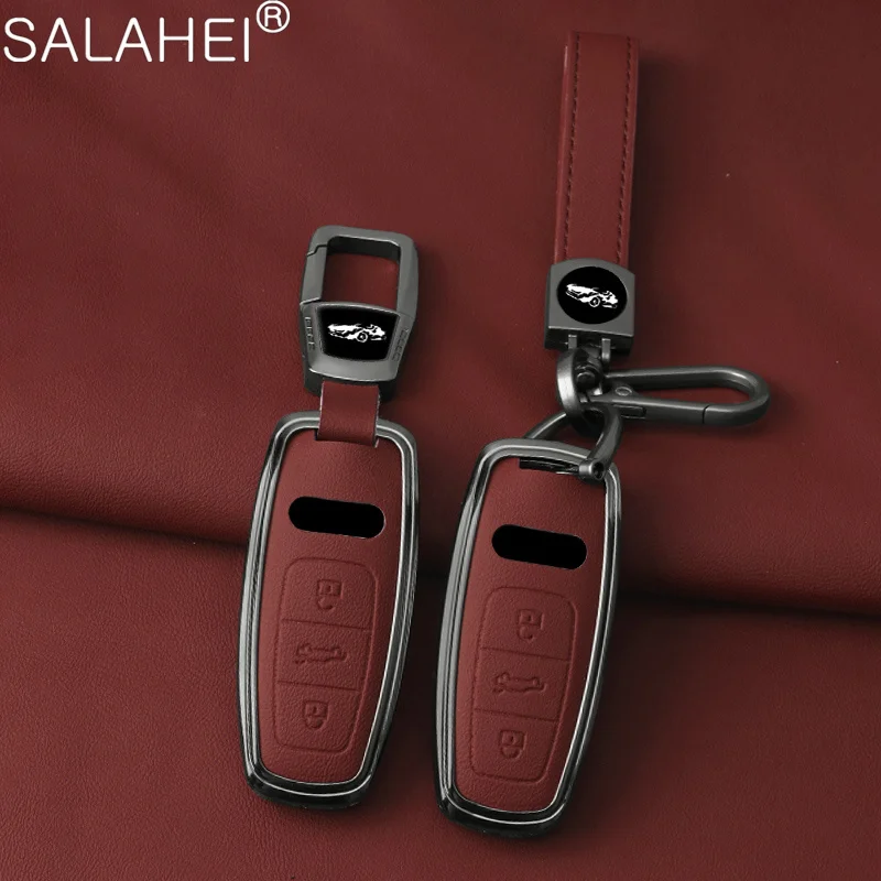 Car Remote Key Case Fob Cover Protector Shell For Audi A4 B9 A5 A6 8S 8W Q5 Q7 4M S4 S5 S7 TT TTS TFSI RS Keychain Accessories