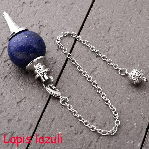 Reiki Healing Chakra Slinger Hangers Lucky Crystal Quartz Stone Slinger Hanger Met Zilverkleurige Bal Ketting Hypnose Voor Ketting