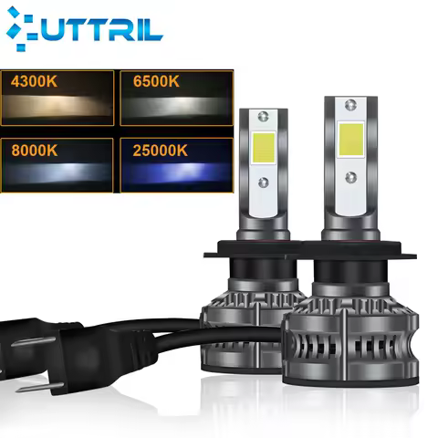 Uttril 60W H7 LED Car Headlight H4 H11 Bulb H1 H8 H9 LED Auto Lamp 4300K 6000K 8000K 25000K Car Accessories Headlight