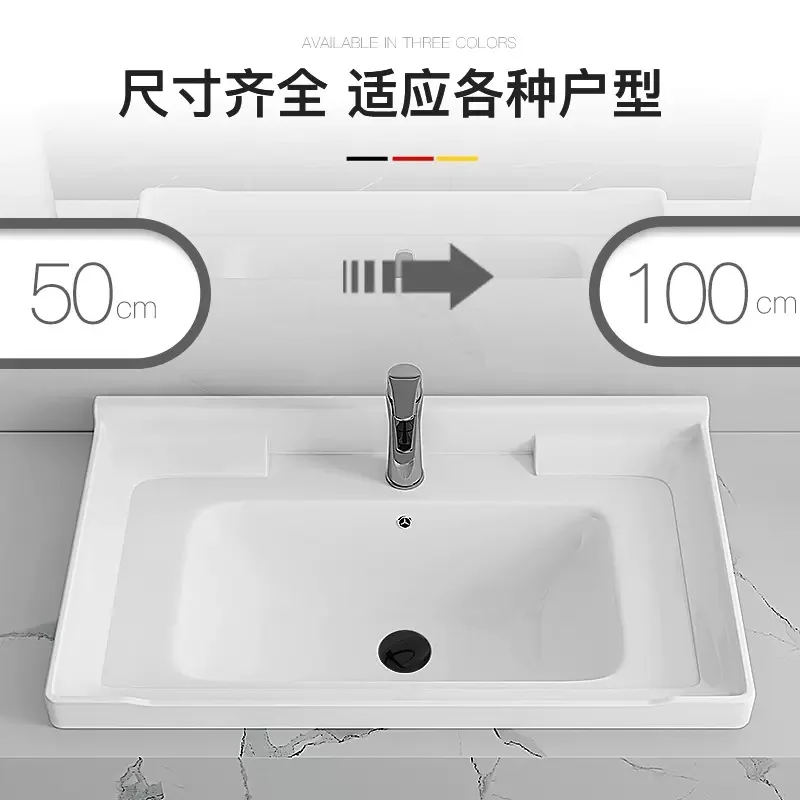 

Integrated ceramic washbasin wash basin single basin bathroom cabinet basin toilet semi-built-in washbasin washbasin size size