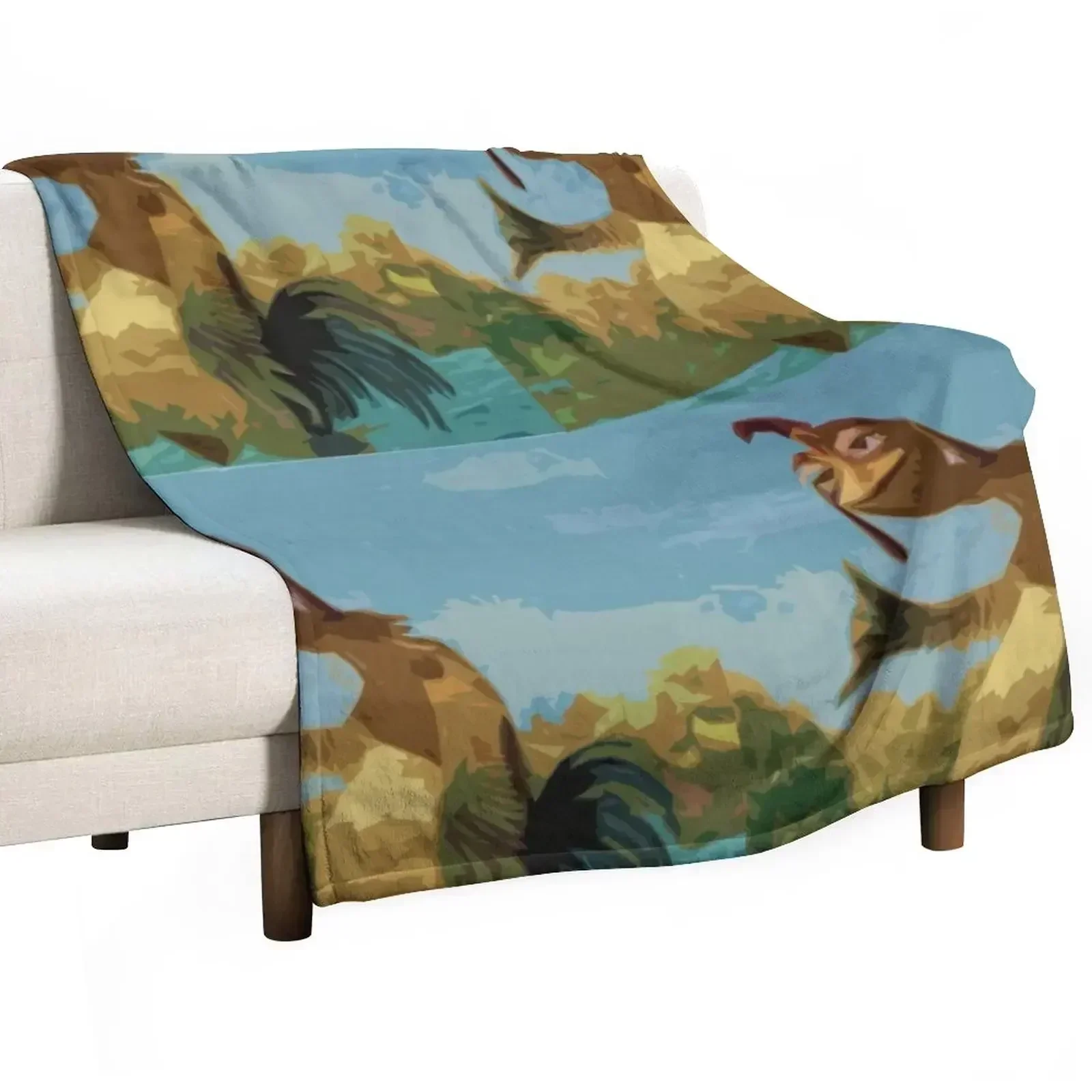 Chicken Joe Print Throw Blanket Warm Cute Hairy valentine gift ideas Sofa Throw warm for winter Blankets