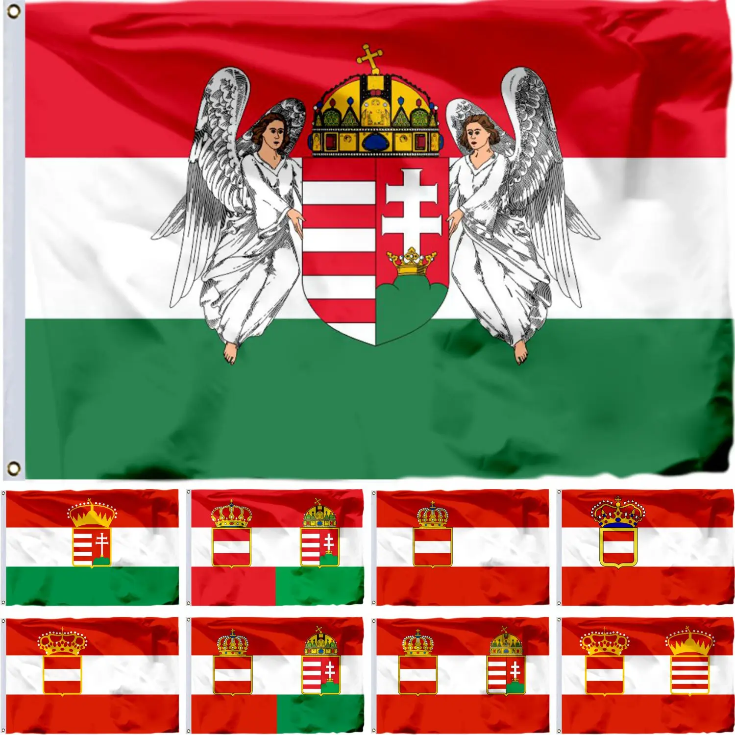 

Austria Hungary Civil Ensign 1869-1918 Flag 3X5FT Archduchy 90X150CM 100D Polyester Naval Ensign 1915 Banner 21X14CM