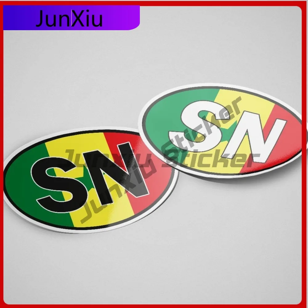 

Senegal SN Sticker Funny Campers Car Windows Unique Laptops Motocross Waterproof Anti UV Car Styling Auto Accessories Vinyl