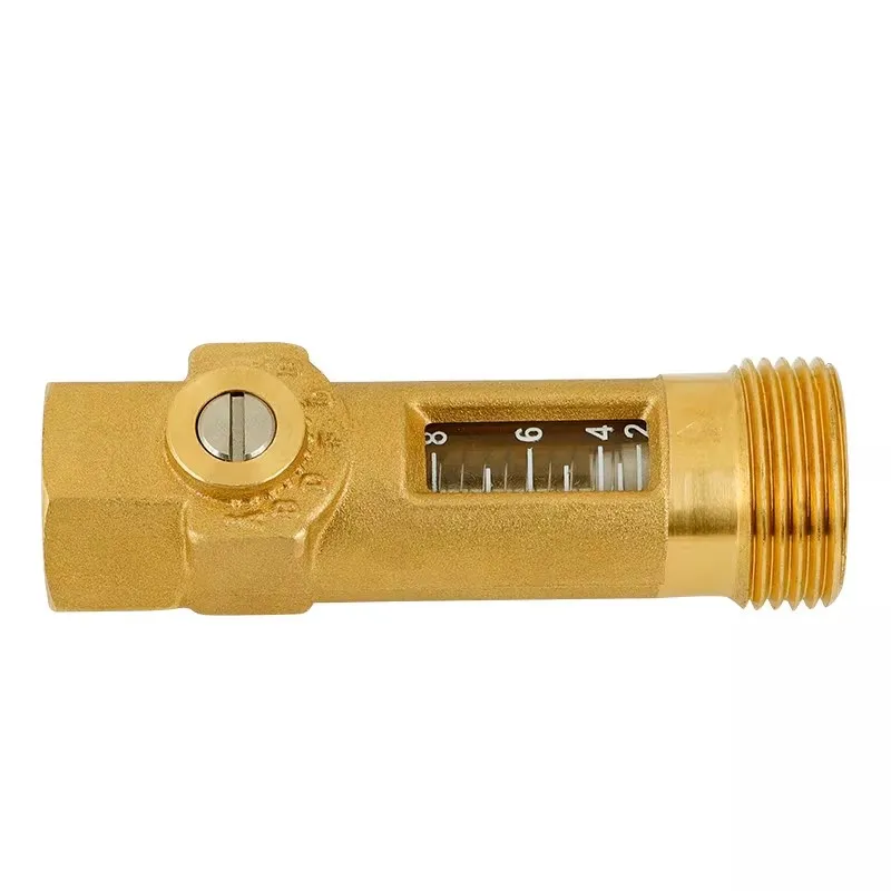 All-copper flow balancing valve solar work station balance controller pipeline with ball valve flow meter and float adjustment