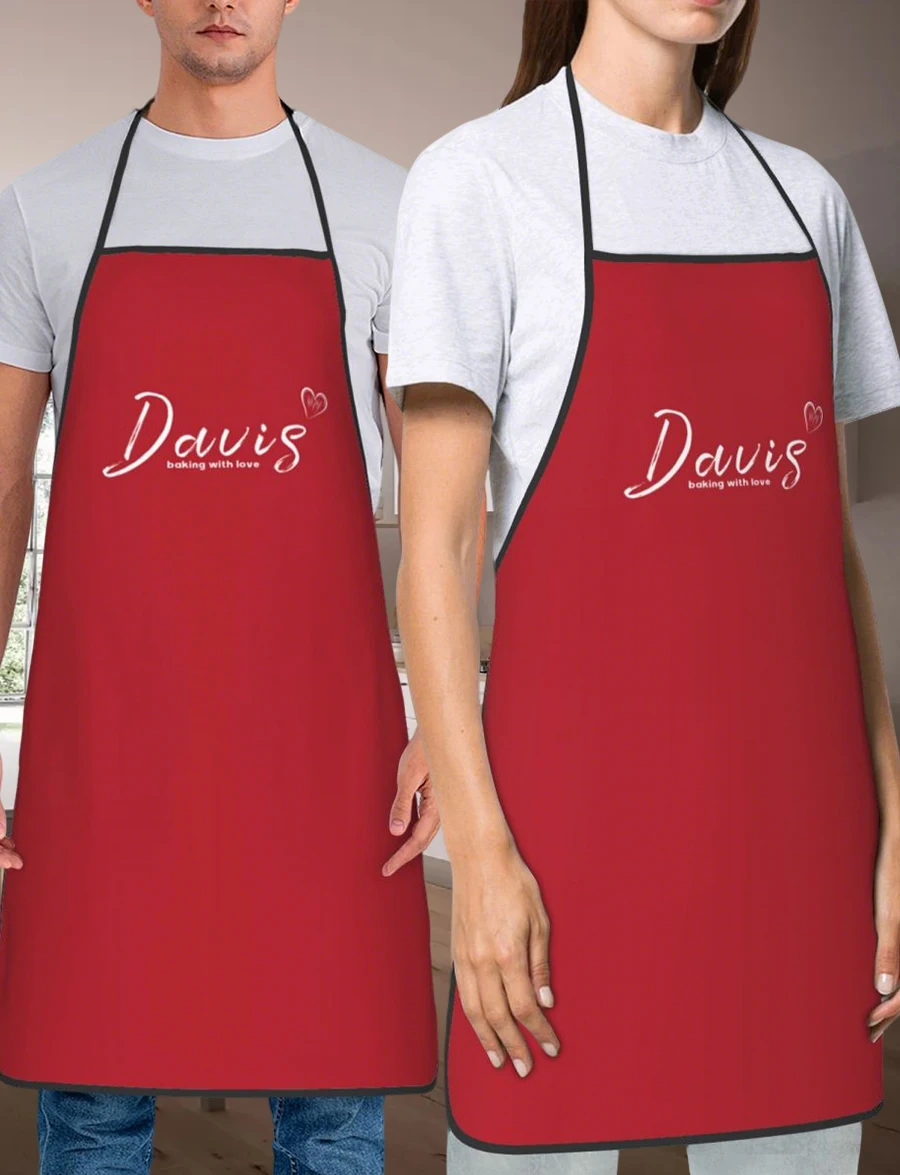 مخصص طباعة النص الرجال المطبخ المئزر التوقيع مآزر المطبخ المنزل الخبز الملابس عيد ميلاد سعيد