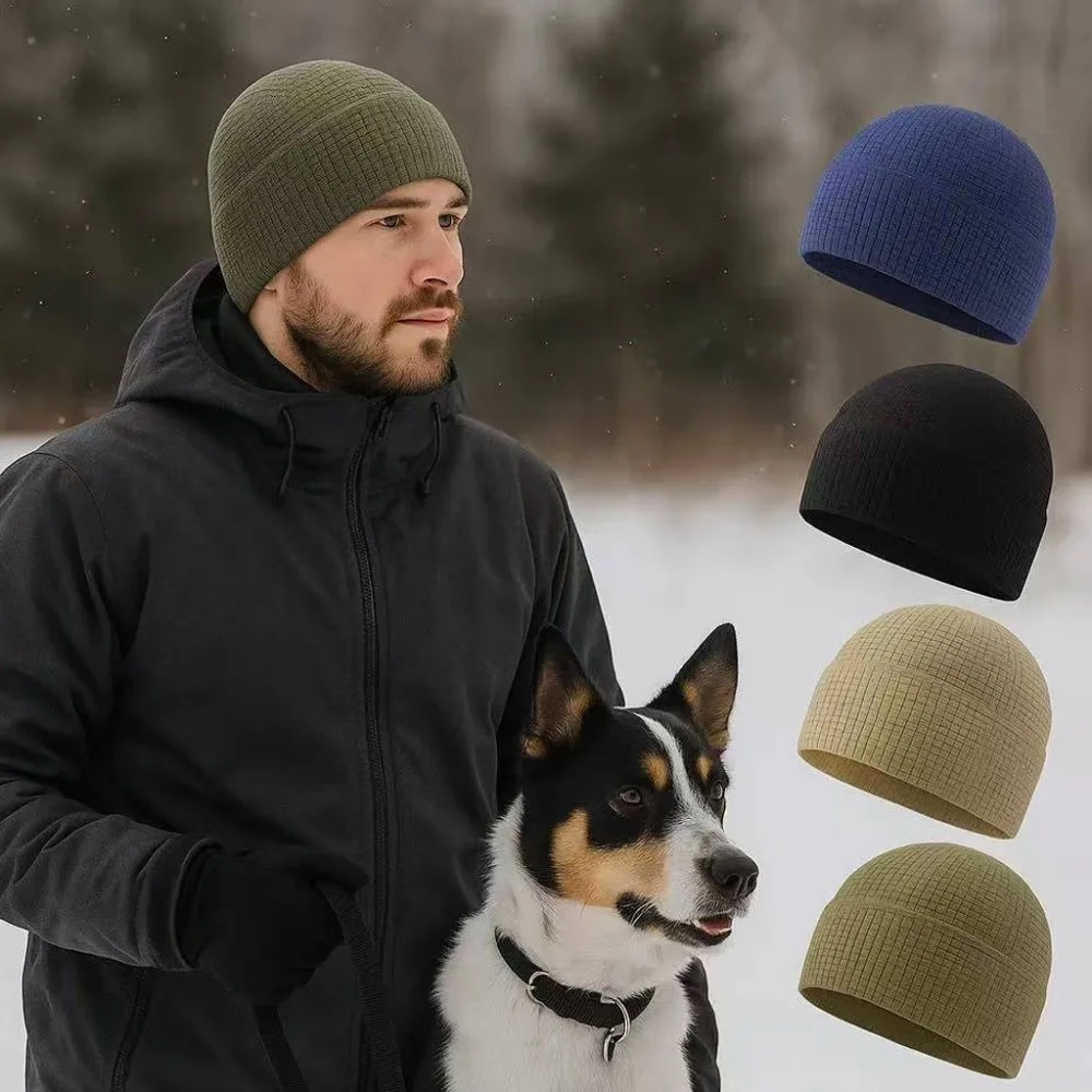 

Polar Fleece Winter Running Hats Solid Color Warmer Running Winter Sport Cap Windproof Breathable Outdoor Warm Hat Unisex