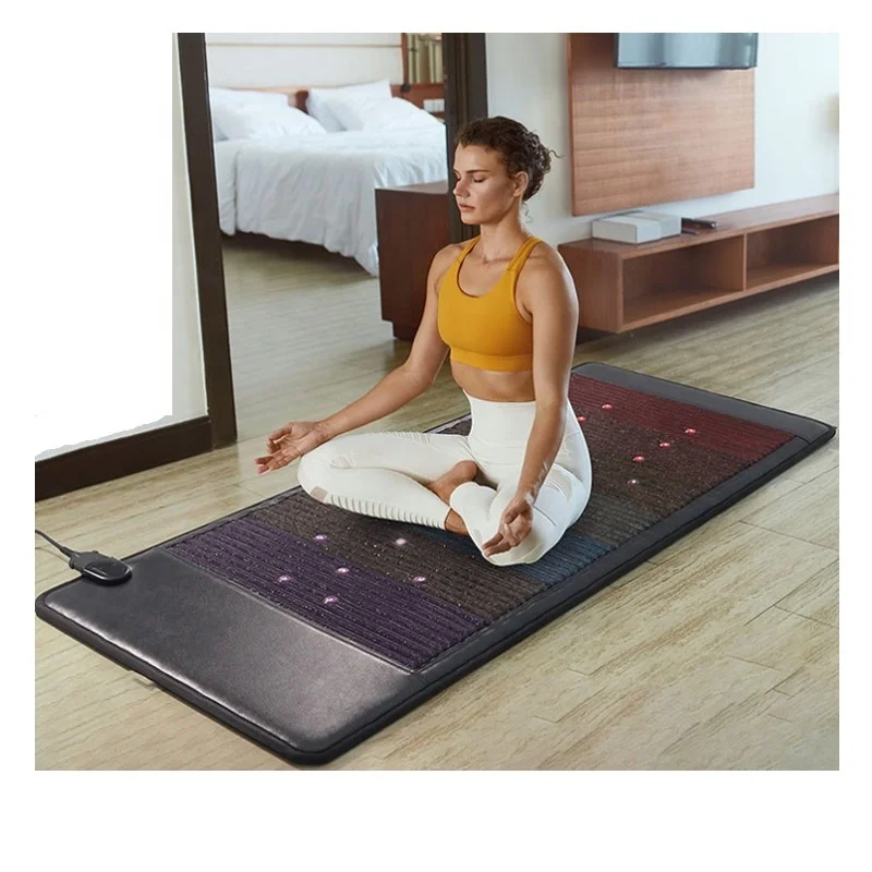 

Therapy Mat Pad Electric 7 Crystal Natural Gemstone Massage Amethyst Mat with