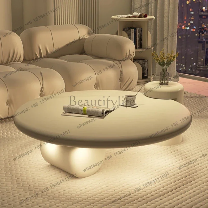 LD Luxury Modern Coffee Tables Round Design Hardcover Floor White Writing Dinner Coffee Table Kaffee Tische Lounge