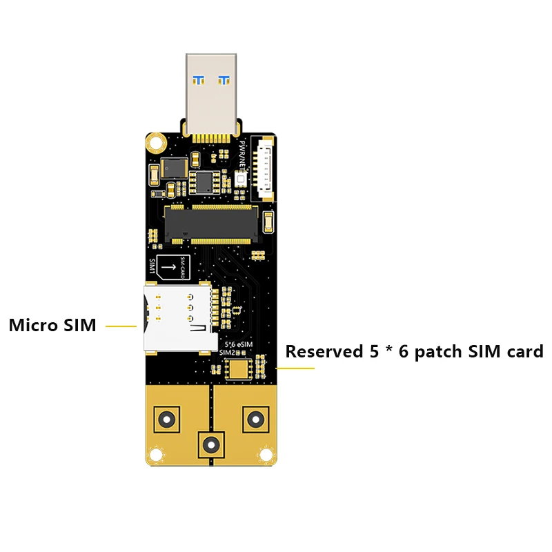 Adaptador de 5G M.2 a USB 3,0 TTL para Quectel, RM520N-GL, RM500Q-AE, RM500Q-GL, RM502Q-AE, RM502Q-GL, módem, tarjeta eSIM