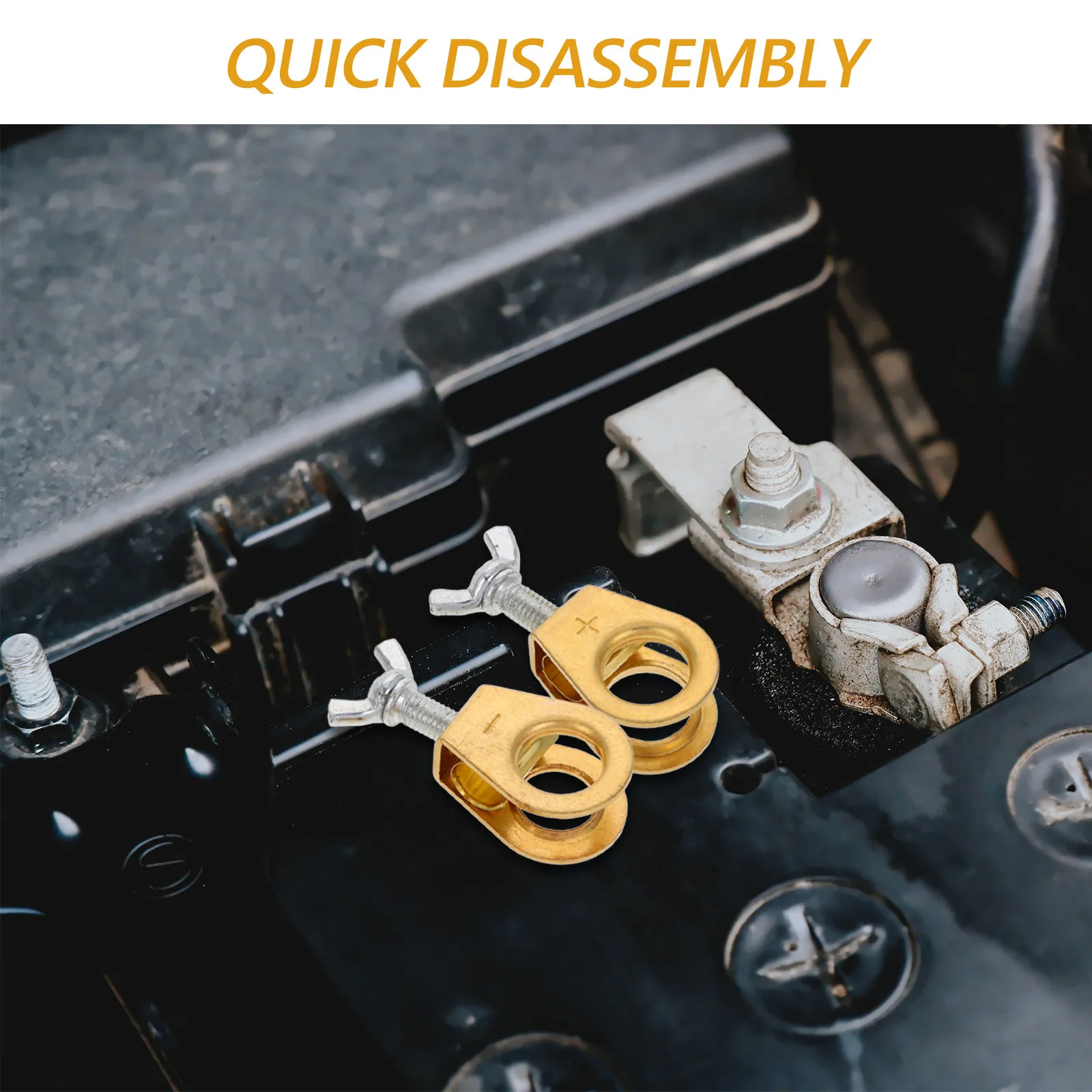 

1 Pair Terminal Connector Clips Pure Copper Car Connection Clip Kit Quick Release Clamp for Car Truck Motorcycle