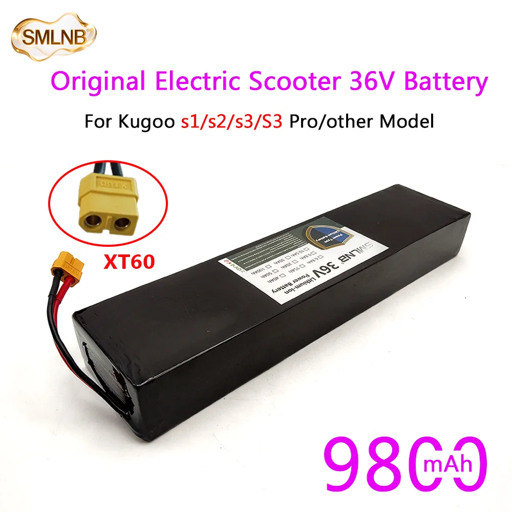 

36V 9.8Ah electric scooter battery for Kugoo S1 S2 S3 / S3Pro Kirin S8 Pro 18650 lithium battery pack 10S3P 350W-500W With BMS