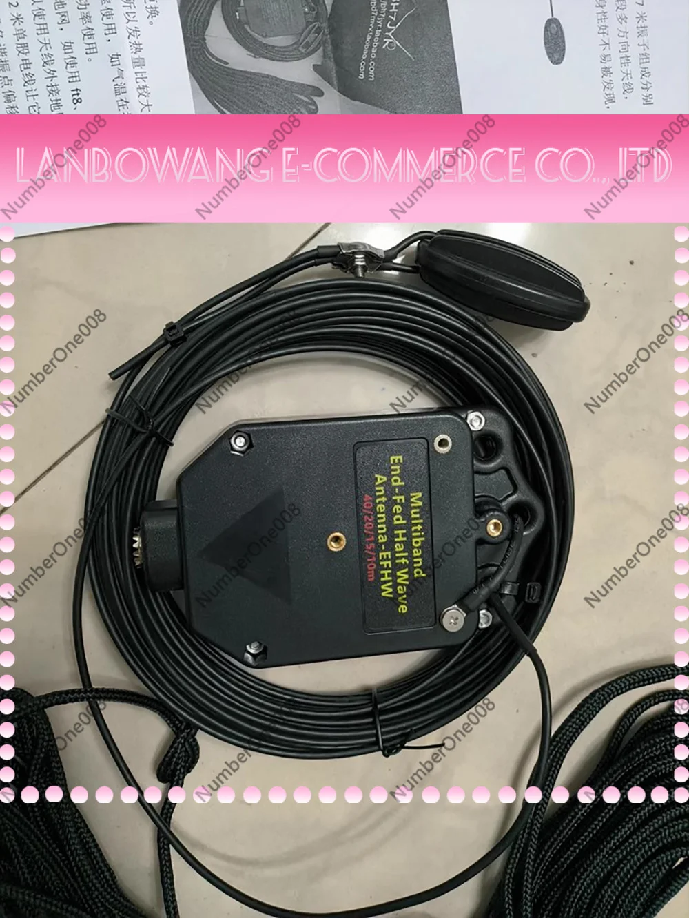 

Portable End Fed HF Antenna 4 Band Easy Setup No Tuner Needed JYR4010-150W