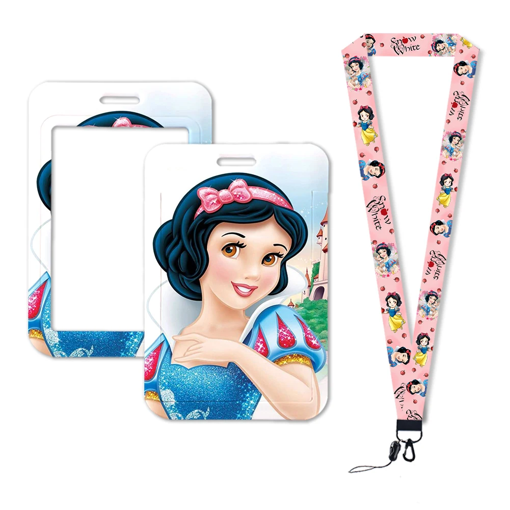 Disney Snow White Princess Cute Card Cover Campus Cute Card Bag Card Holder Id Card Girls Kids Vertical Style Badge