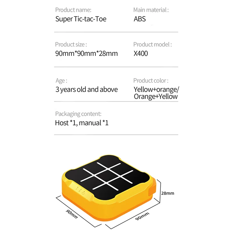 ABUM-Tic Tac Bolt Game 3 In 1 Handheld Puzzel Game Console Draagbare Kind Bordspel Schaken Voor Kind puzzel B