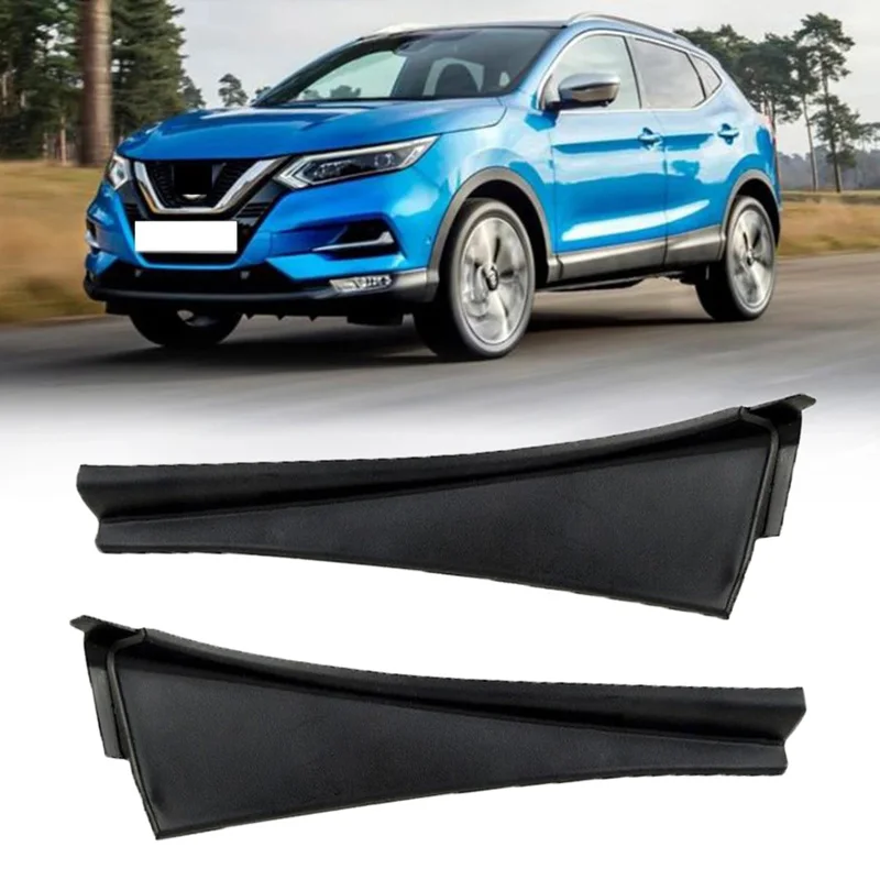 Car Front Windshield Wiper Side Trim Cover Water Deflector Cowl Plate Left Right Black Fit for Nissan Qashqai J10 2008-2015