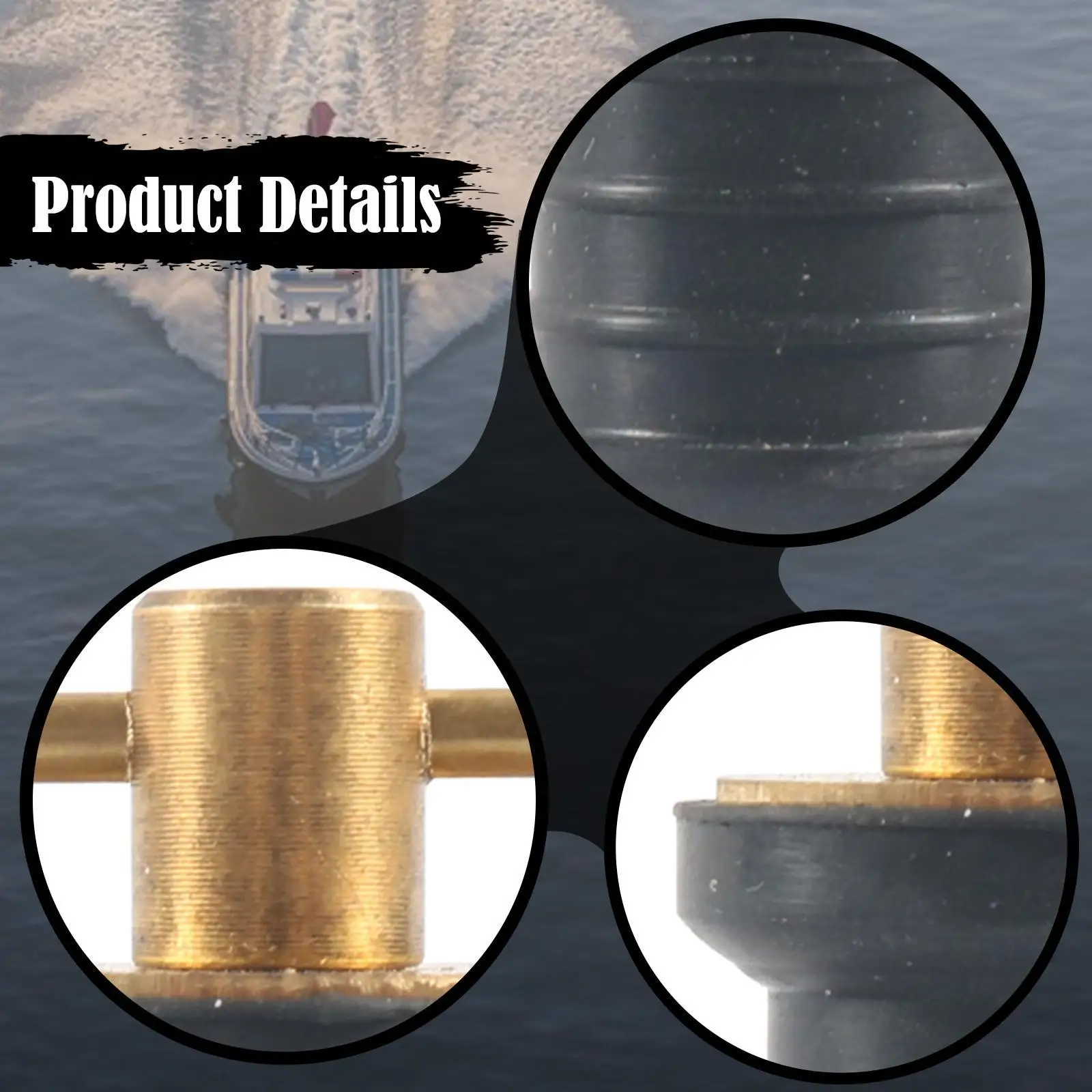 Marine Drain Plug with T-handle. High-performance Brass And Rubber Drain Plug