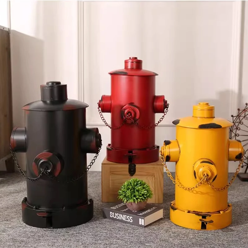 

Vintage Industrial Outdoor Trash Can XL Capacity Fire Hydrant Style Foot Pedal Garden Waste Bin Rust-Resistant Patio Container