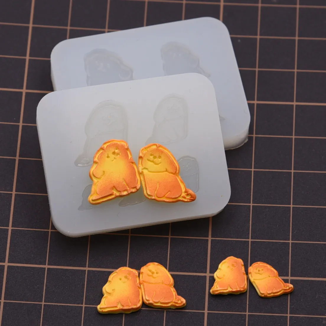 Miniature Puppy Biscuit Silicone Mold Ultra Light Clay Doll House Little  Dog Shape Dessert Cookies Fasting DIY molds