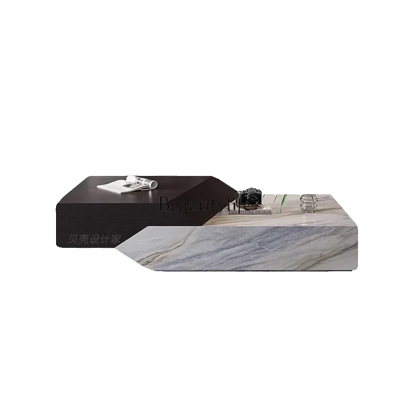 

lLight luxury rock slab coffee table modern simple creative Nordic Italian special-shaped new model
