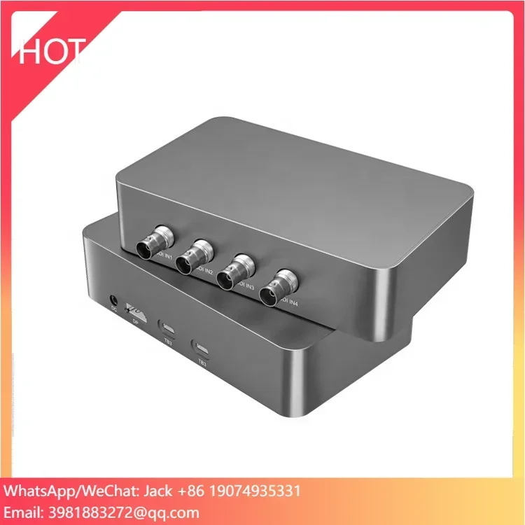 Vmix Software OBS Multiple Game Live Streaming 4K@60fps External 4 Channel SDI Thunderbolt3 Video Capture Card