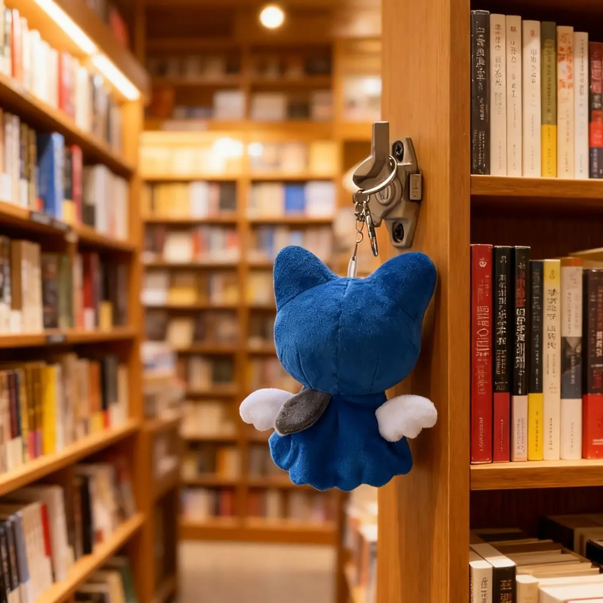 محشوة 10 سنتيمتر لعبة الوحش هنتر الملاك Felyne القطن دمية على ظهره المفاتيح حلية أو الاطفال الكبار هدية عيد ميلاد #5