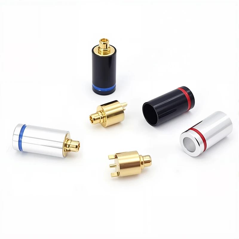 MMCX Connector Male Plug DIY UE900 SE535 SE215 W10 W20 W30 Earphones Audio Jack Black Silver