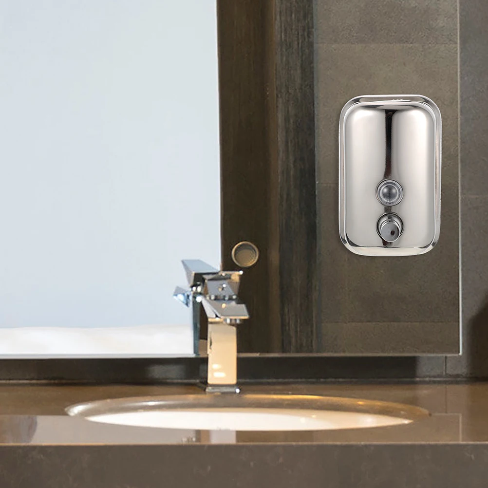 

Stainless Steel Soap Dispenser 1000ml Wall Mounted Bathroom H Washer Liquid Pump Portable Soap Bottle Home Supplies