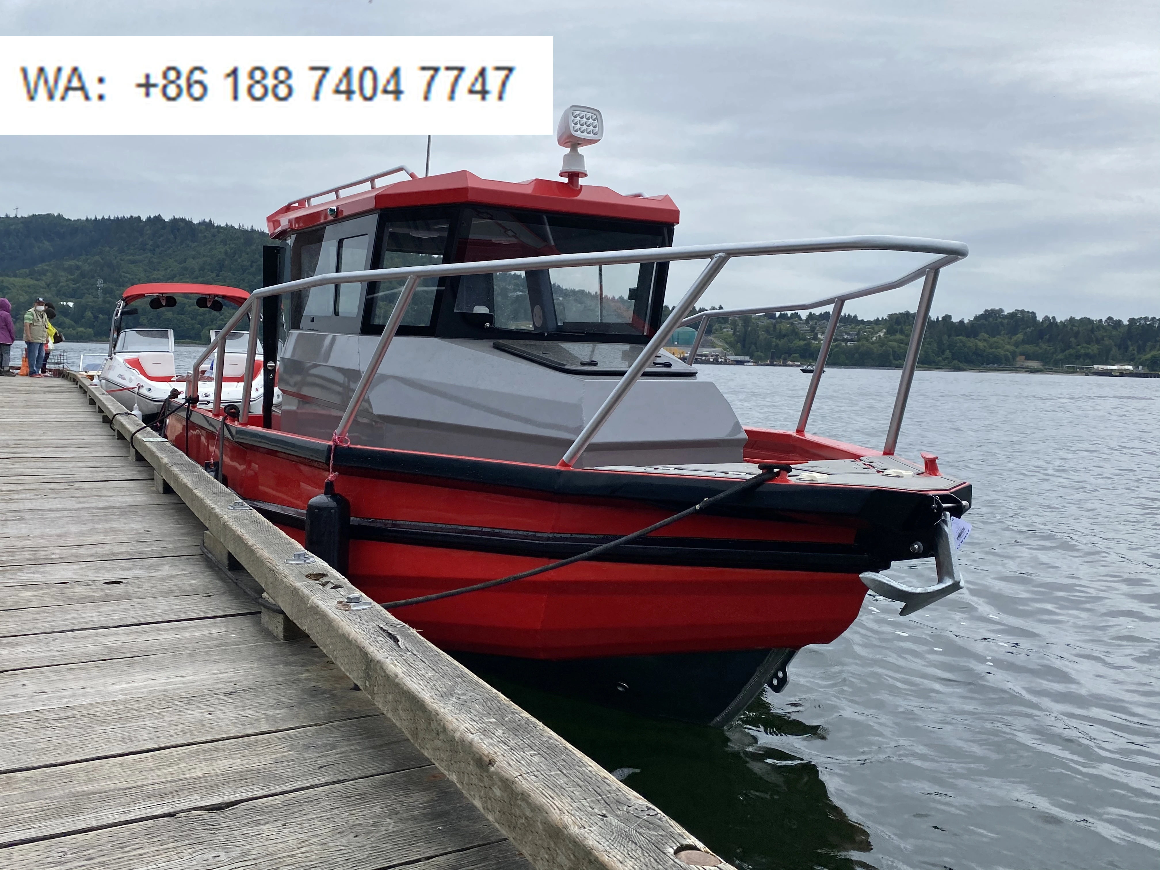 Poseidon 22ft Outboard High Speed Rescue Aluminum Fishing Motor Boat Sport Yacht Cruiser with Cabin