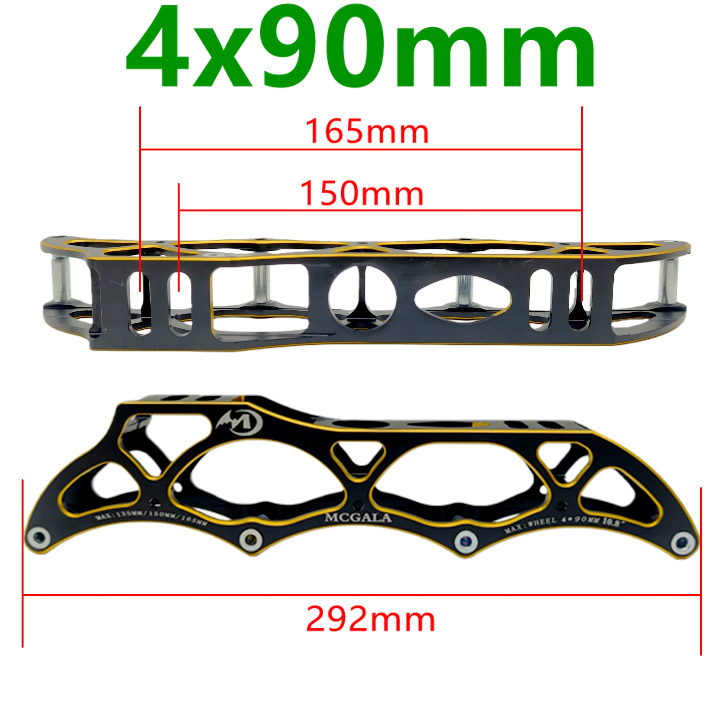 speed-skate-frame-4x90mm-with-axles-speed-frame-flat-one-pair-lot