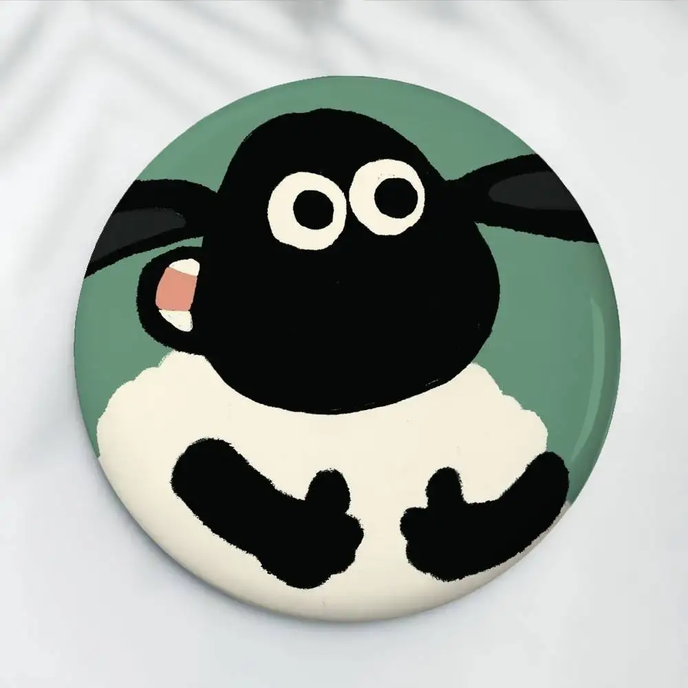 S-Shaun S-الأغنام شارات صفيح لينة زر دبوس بروش شارة معدنية مخصصة مجوهرات اكسسوارات قبعة حقيبة التلبيب