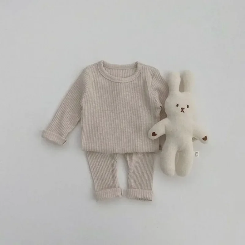 Autumn Winter Fallow Thermal Underwear Suit Baby Clothing Sets Boys Girls Pajama Sets Baby Warm Sleepwear Kids Clothes