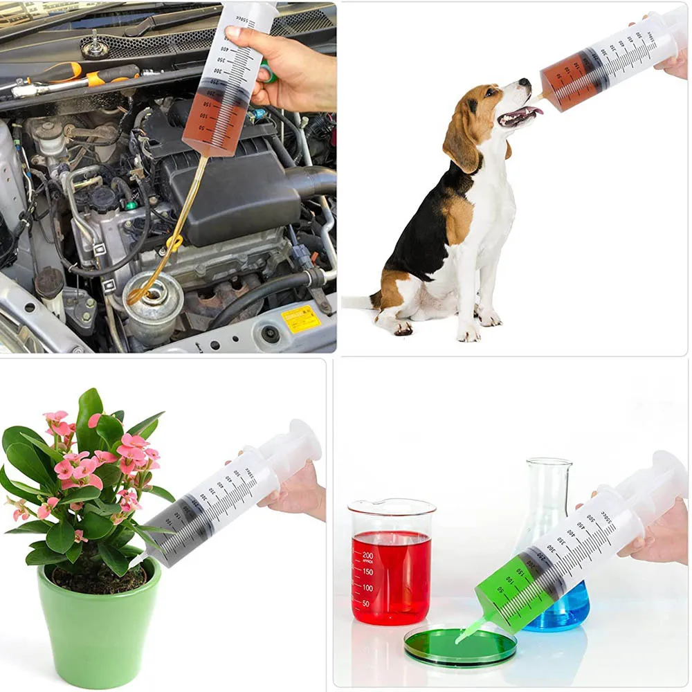 มัลติฟังก์ชั่ 150 ml-550 ml เข็มฉีดยาขนาดใหญ่ความจุ 100 ซม.ท่อปั๊มวัดล้างทําความสะอาดได้หัวฉีดสําหรับน้ํามันกาวของเหลวสัตว์เลี้ยง Feeding