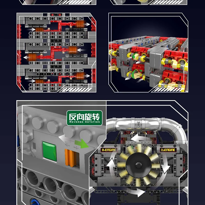 Mold King 10181 2375PCS Set di costruzione di motori piatti V8 Kit motore modello Adulti Raccogliere modelli Building Blocks Giocattoli Bambini Ragazzi Regalo