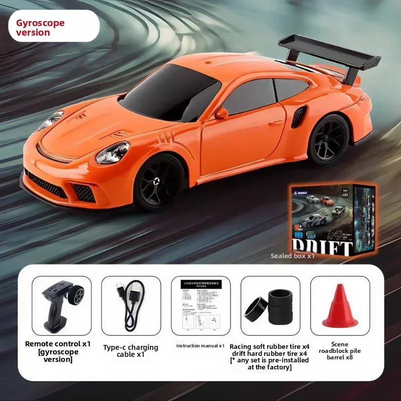 

Upgraded Gyro 1/43 RC Drifting Car Racing RTR 4WD High Speed Radio Control Model 2.4G Drift Race Vehicle Mini Gifts