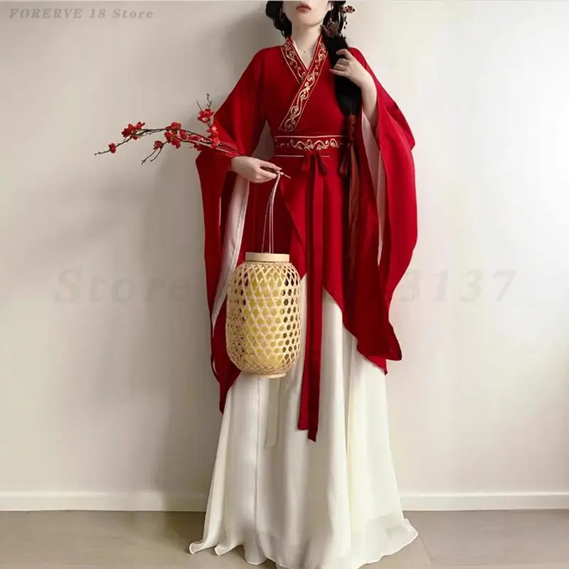 

Ancient Warring States Robe Hanfu Dress Women Wei Jin Dynasty Princess Dresses Chinese Traditional Clothes Period Straight Robe