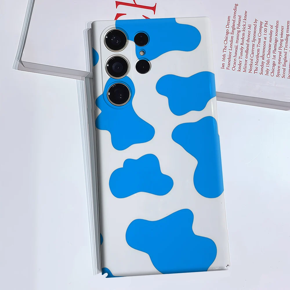 Blue- Blobs Phone Case for Samsung Galaxy S26 S25 S24 S23 Ultra Plus Luxury Double-layer anti-fall Back Cover