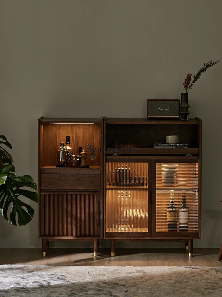 

pg45Solid Wood Modern Minimalist Living Room Clothes Closet Bedroom Light Luxury Storage Sofa Storage Cabinet