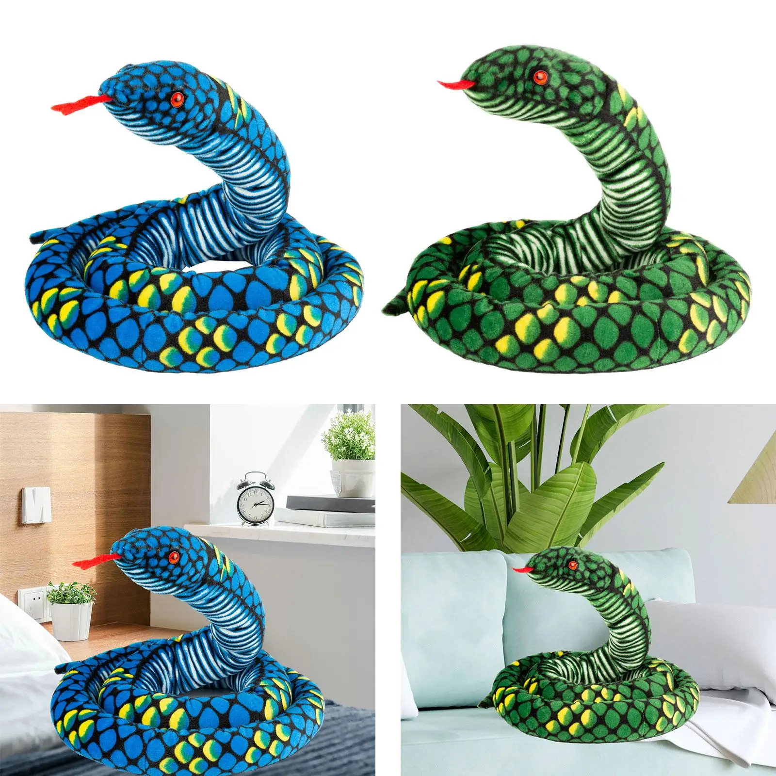 Curling Snake knuffel, realistisch dierenspeelgoed, slang voor vriendin