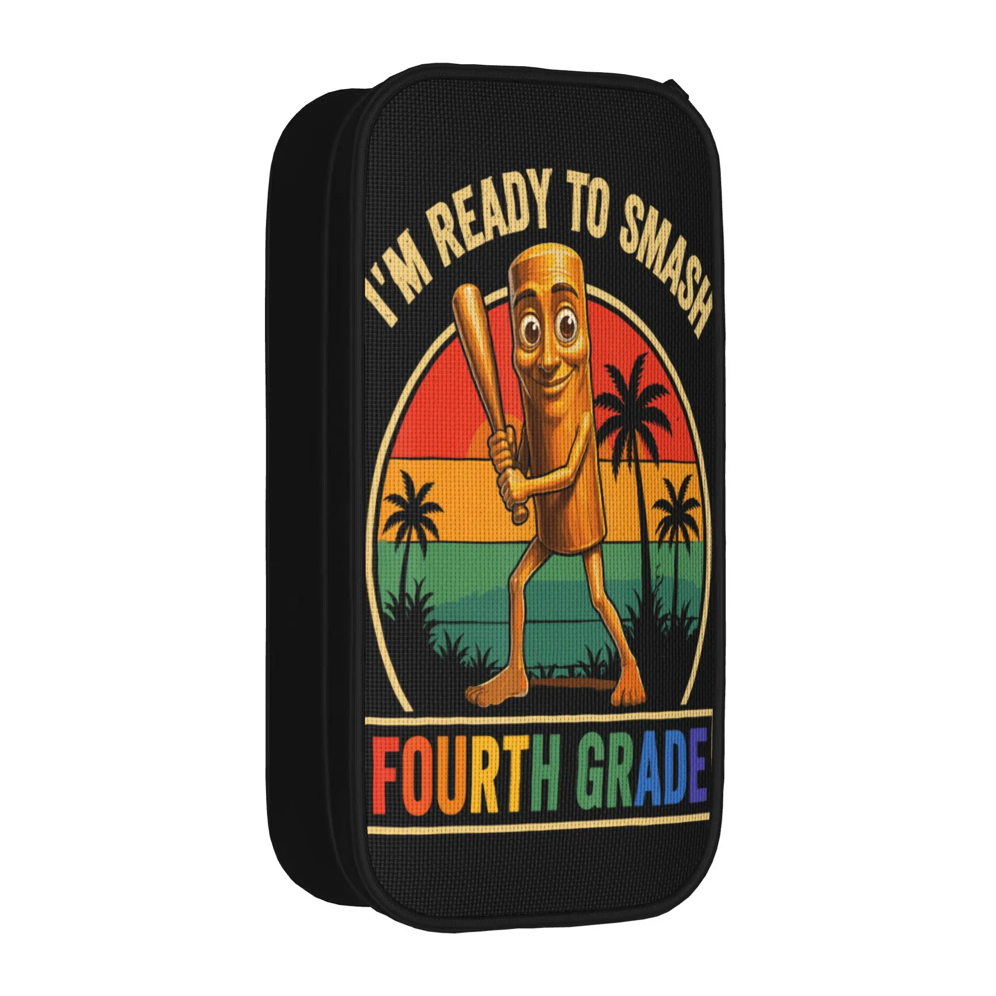 Back to School 4th Grade Tung Tung Sahur Meme Pencil Case Large Pen Box Girls Boys Zipper Cool Back To School Pencil Cases
