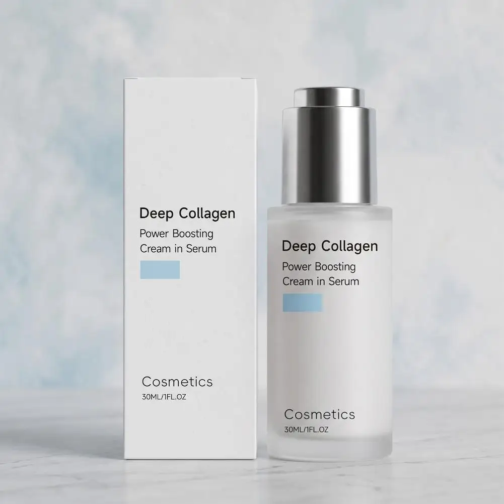 Tiefenwirksame Kollagen-Power-Boosting-Creme in Serum-Form - Strafft schlaffe Haut und glättet feine Linien, koreanisches Hautpflegeserum für alle Hauttypen