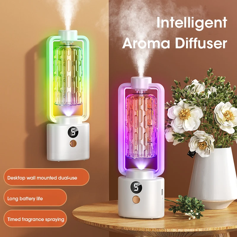 Desktop Diffuser Aromatherapy Machine Wall Hanging USB Smart Air Diffuser Display Car Air Freshener Home Bathroom Deodorization