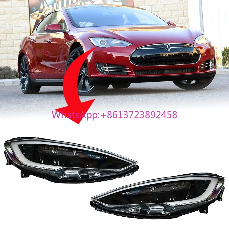 

For Tesla Model S Upgrade with Venom Blackened LED Headlights Modified Luxury Accessories