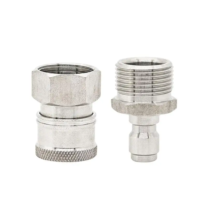 Efficient M22 Quick Connect Pressure Washer Adapter Stainless Steel Fittings for Household Tasks
