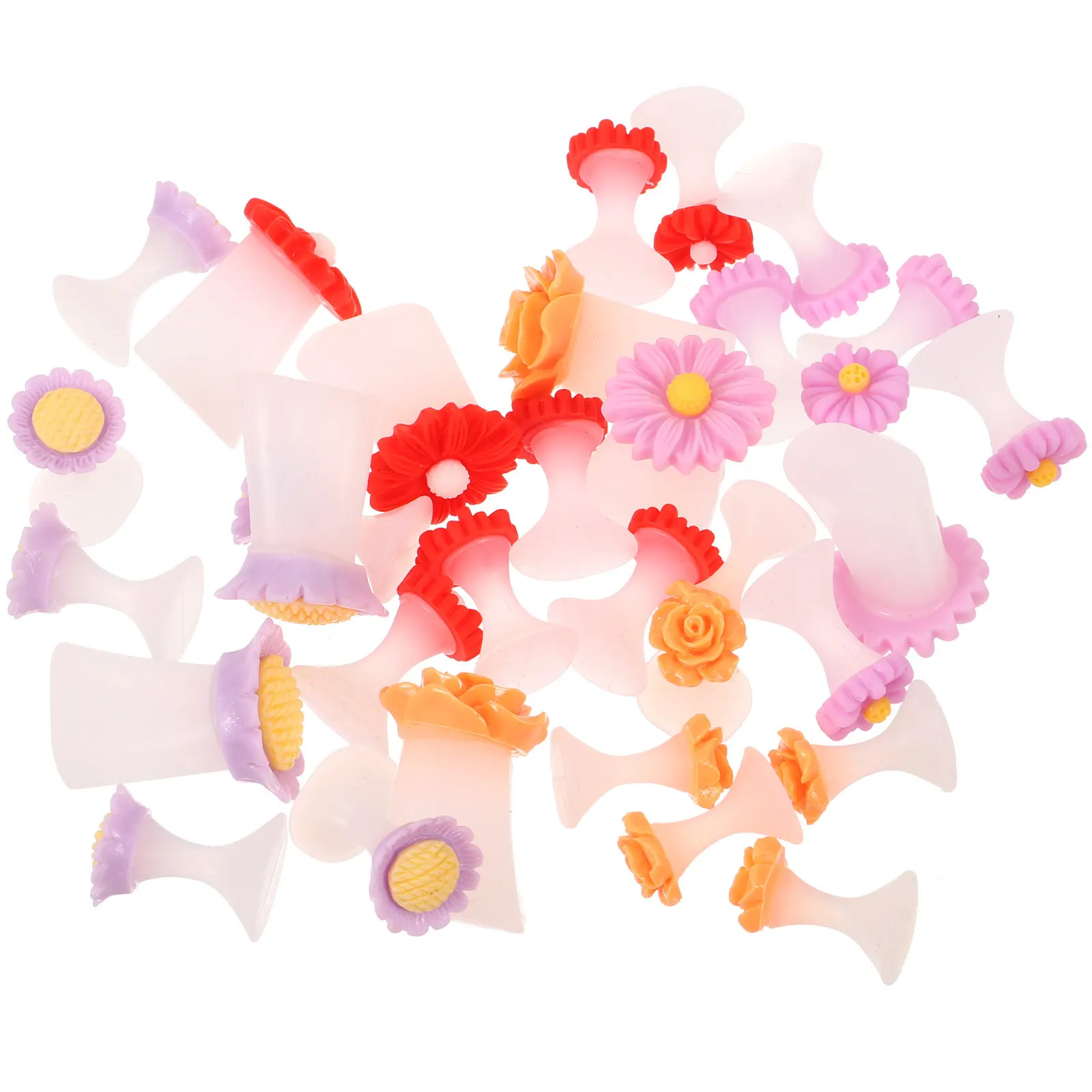 

32Pcs Floral Silicone Toe Separators Pedicure Toe Spacers for Nail Polish Nail Supplies Reusable Comfortable for Women